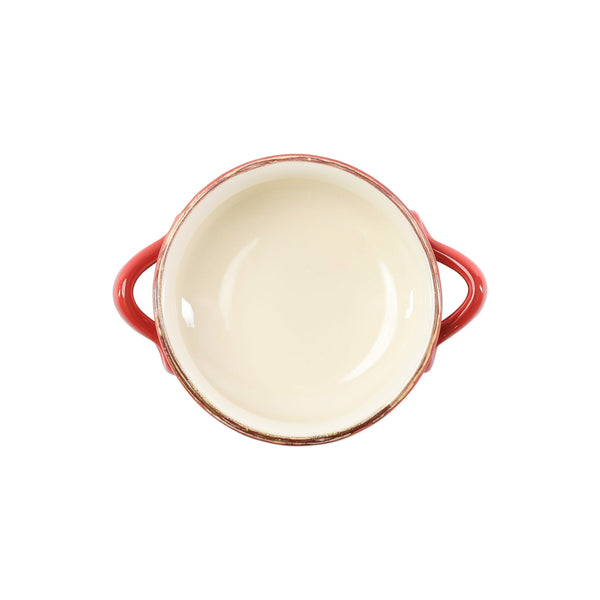 Italian Baker Small Handled Round Bakers - Red