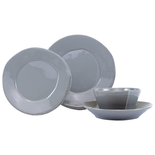 Lastra Dinnerware - Service for 4 - Gray