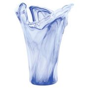 Onda Mouth Blown Large Vase - Cobalt or White Glass