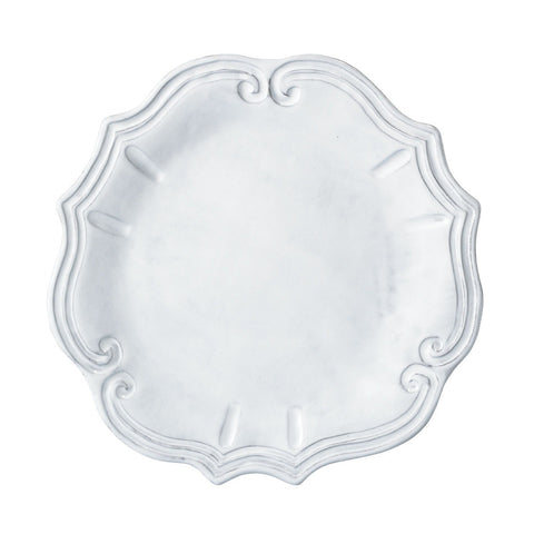 Incanto Baroque White Dinner Plate - Set of 4 , tableware - Vietri, Pezzo Bello
 - 1