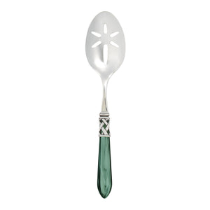 Aladdin Slotted Serving Spoon Antique - Green