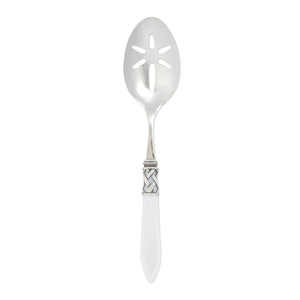 Aladdin Slotted Serving Spoon Antique - White