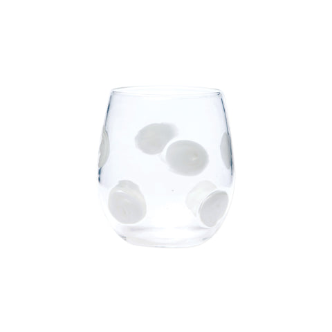 Drop Stemless Wine Glass - Set of 4 - White