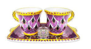 Espresso Peacock Purple Set - Service for 2