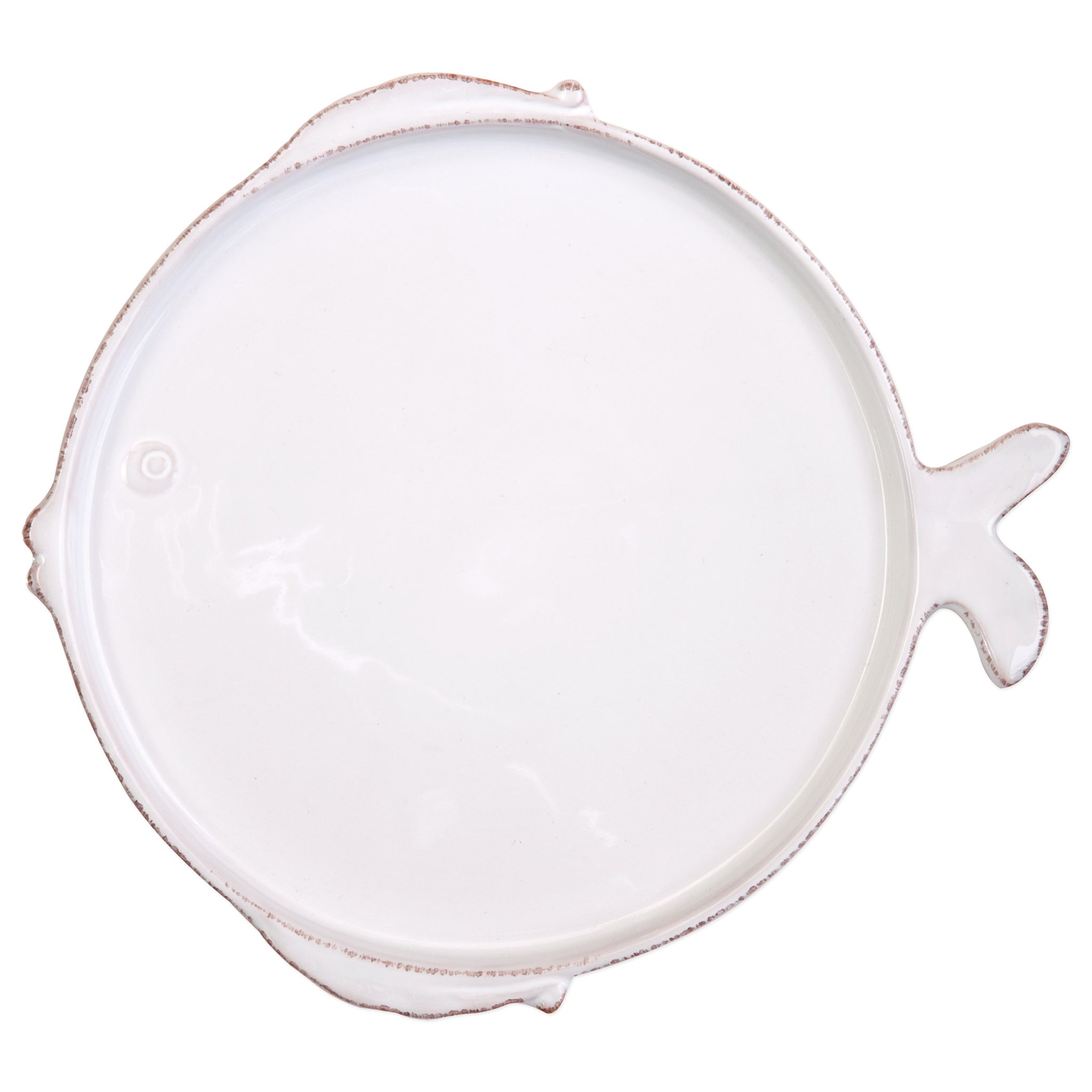 Lastra Fish Dinner Plate - Set of 4 - White