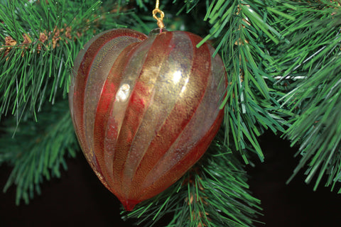 Gilded Red Heart Ornament