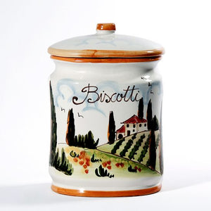 Tuscan Landscape Biscotti Jar