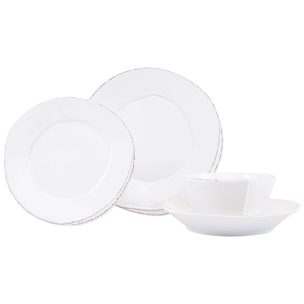 Lastra Dinnerware - Serving for 4 - White