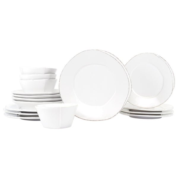 Lastra Dinnerware - Serving for 4 - White