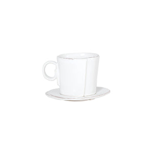 Lastra Espresso Cup and Saucer - Set of 4 - White