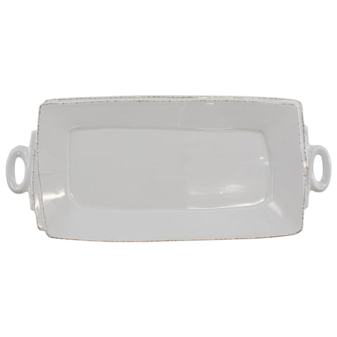 Lastra Handled Rectangular Platter - Light Gray