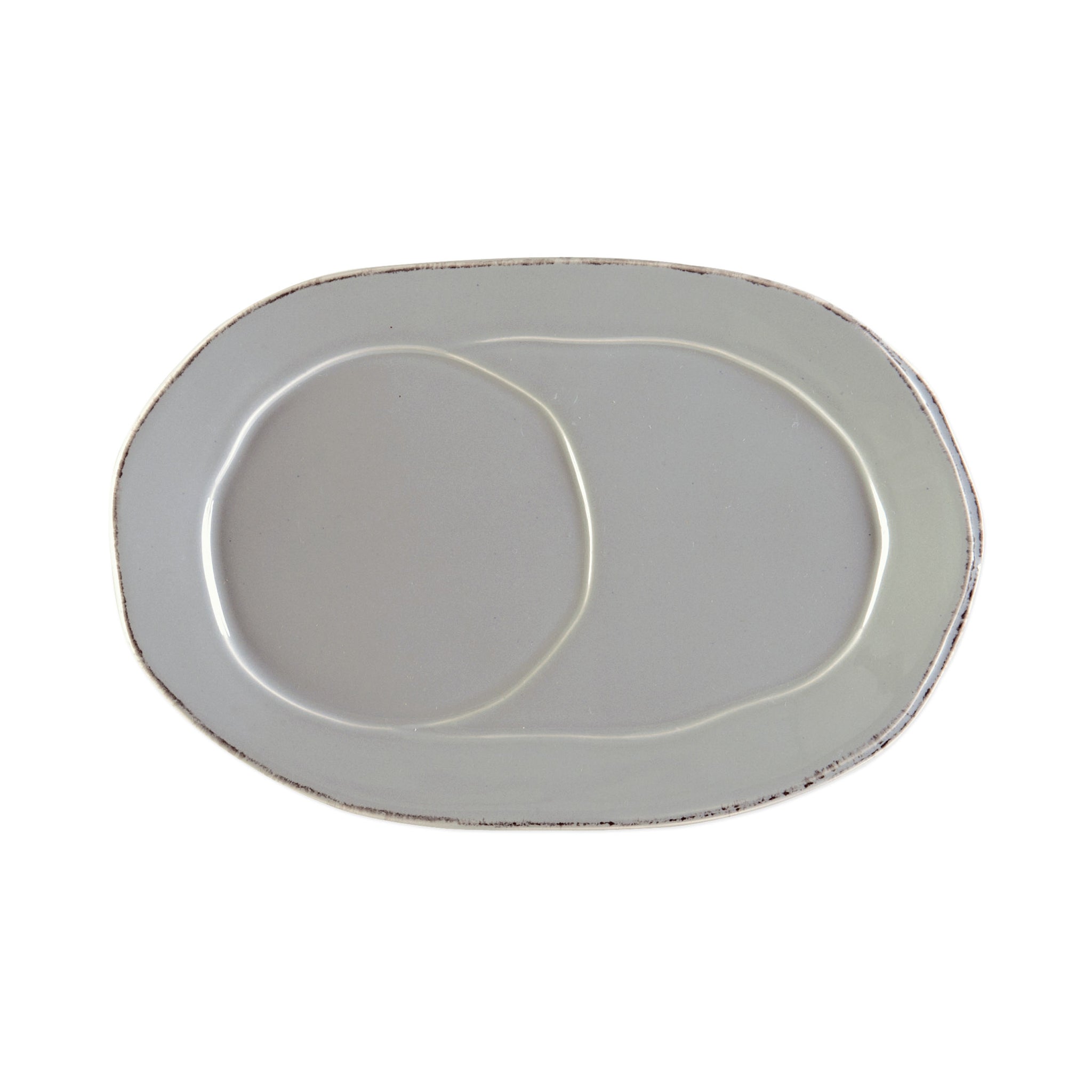 Lastra Oval Tray - Set of 4 - Gray