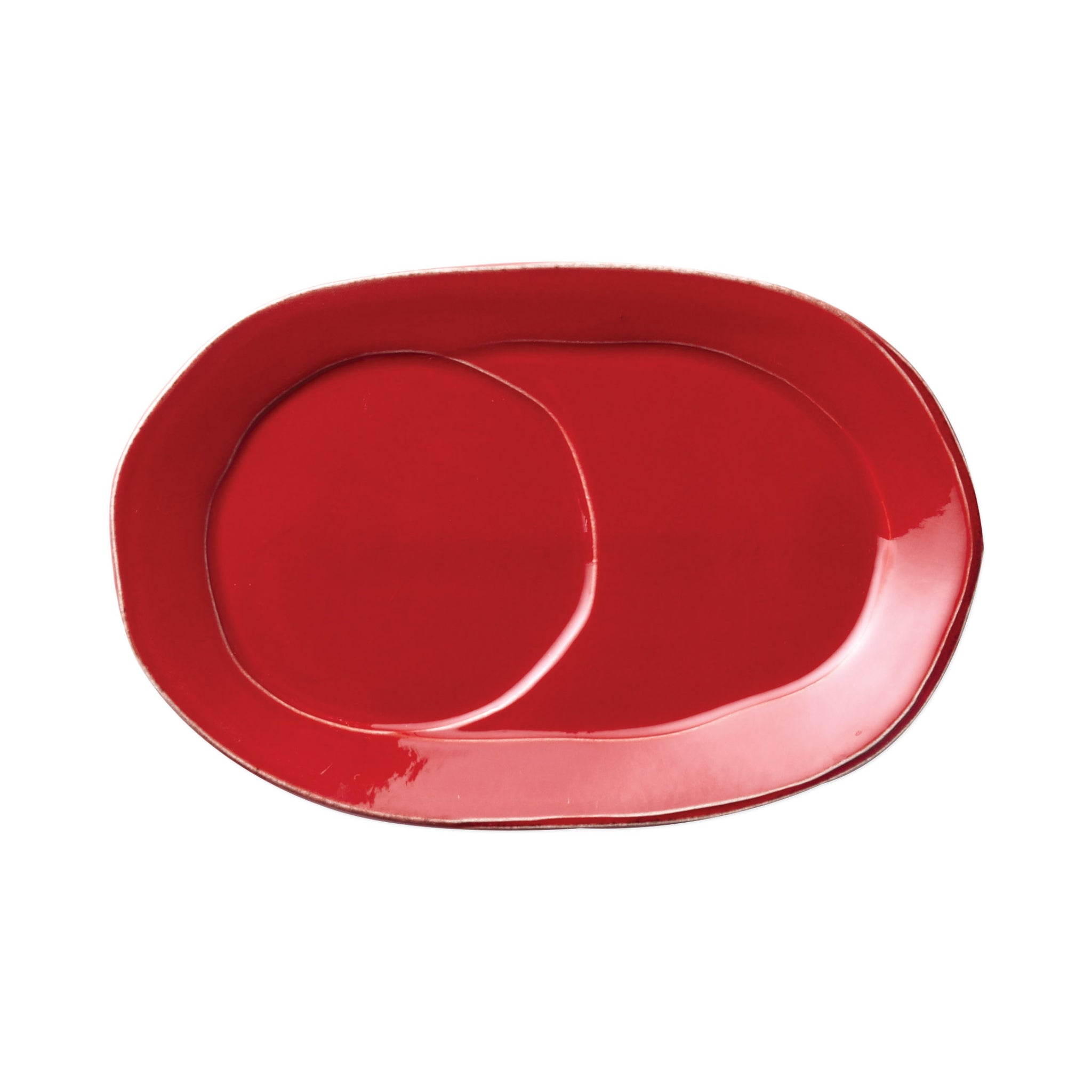 Lastra Oval Tray - Set of 4 - Red