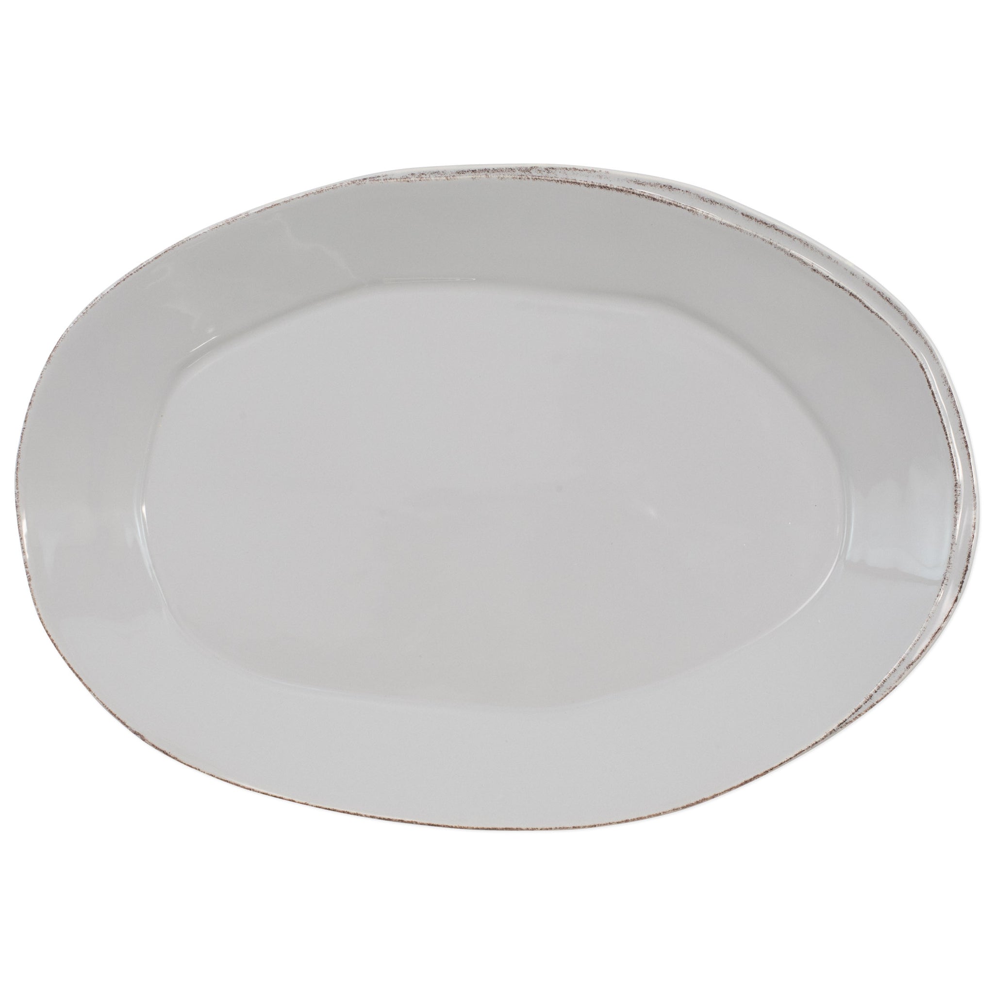 Lastra Oval Platter - Light Gray