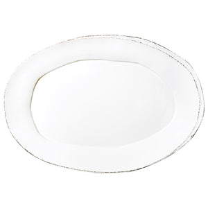 Lastra Oval Platter - White