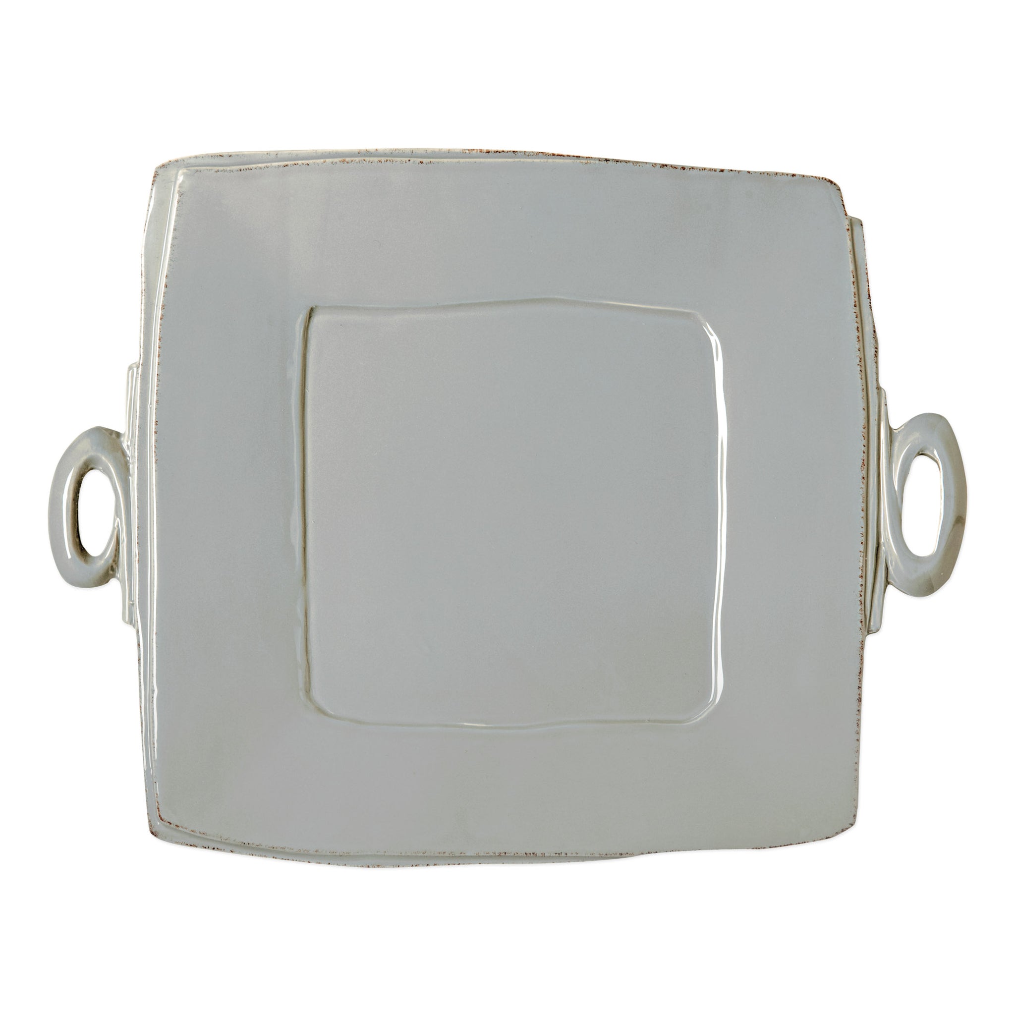 Lastra Square Handled Platter - Gray