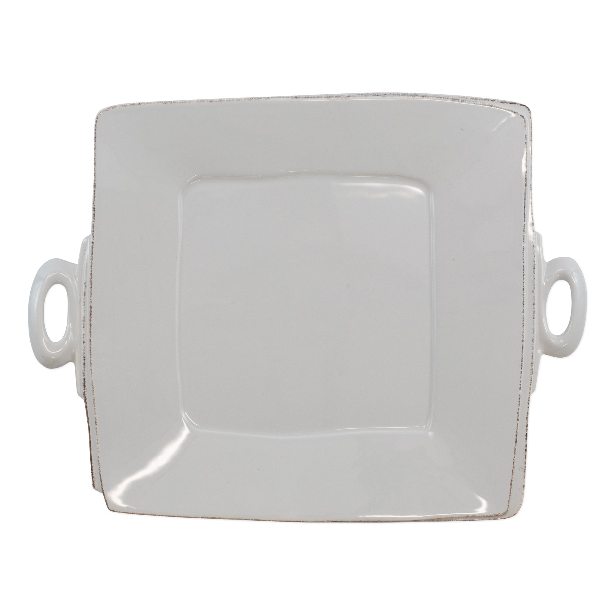 Lastra Square Handled Platter - Light Gray