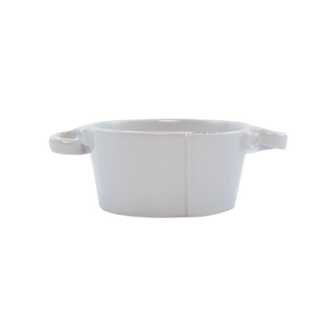 Lastra Small Handled Bowl  - Set of 4 - Light Gray