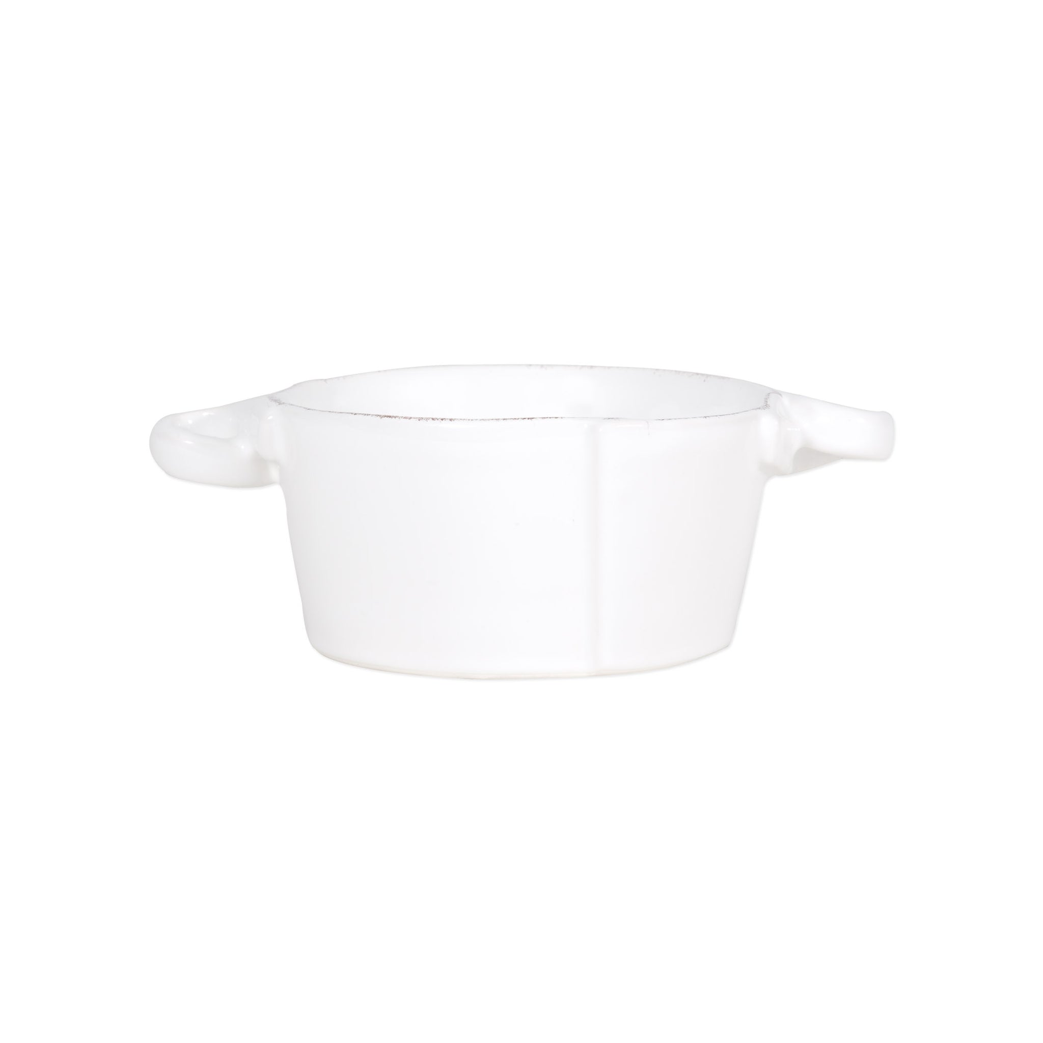 Lastra Small Handled Bowl  - Set of 4 - White