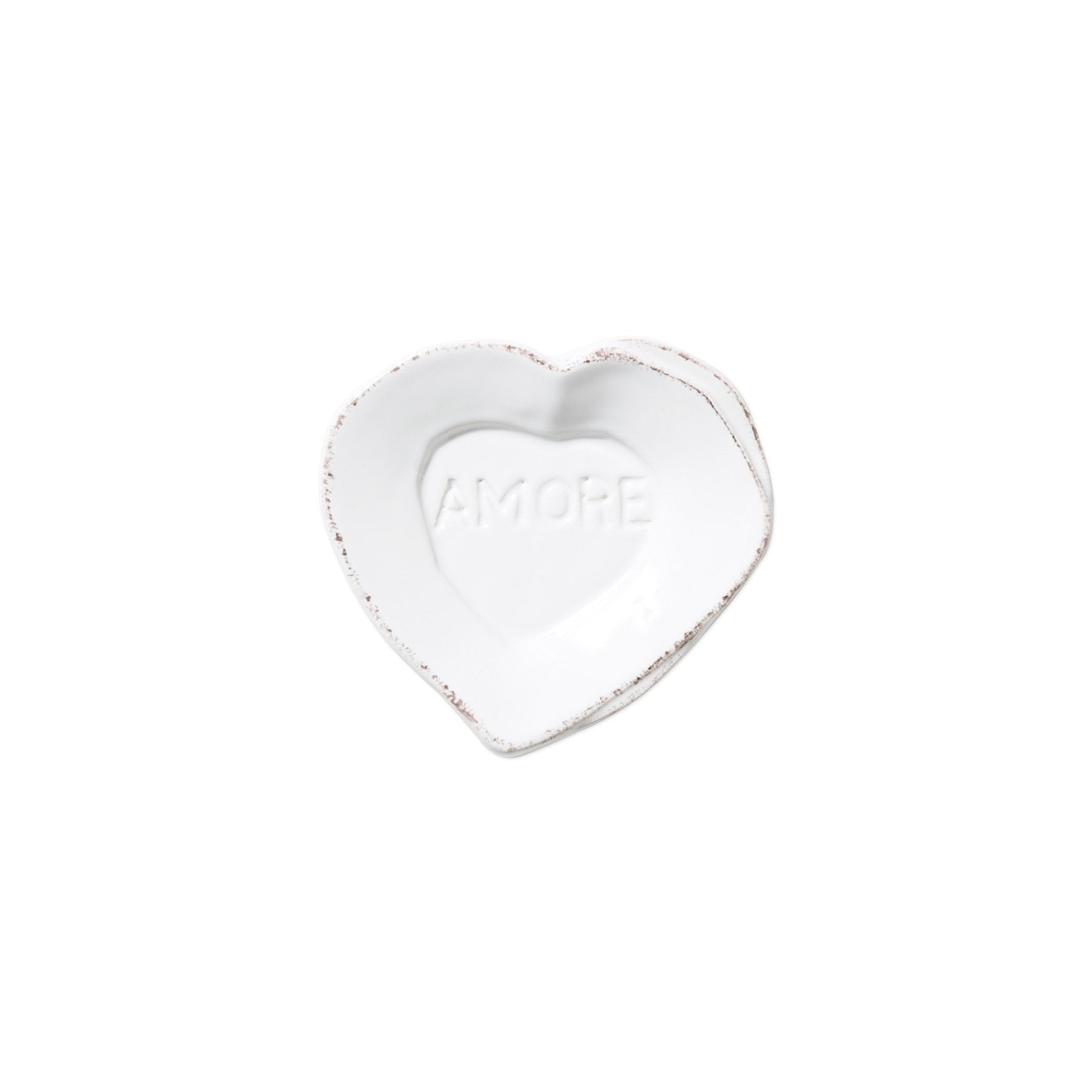 Lastra Heart Mini Amore Plate Available in White or Red