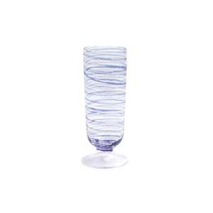 Swirl Champagne Glass - Set of 4 - Blue
