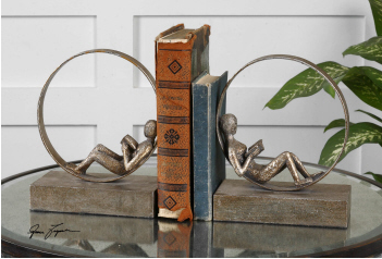 Lounging Reader Bookends - Set of 2 , Bookends - Uttermost, Pezzo Bello
 - 1