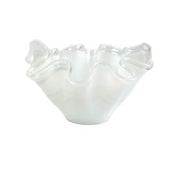 Onda Mouth Blown Glass White Bowl - Small, Medium or Large