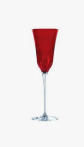 Optical Red Champagne Glass - Set of 4