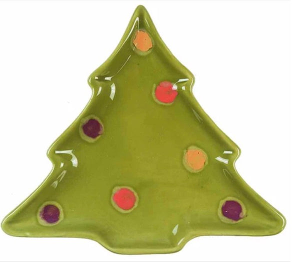Pallini Red Tree Canape Plates  Set of 4 Available in Green or Red