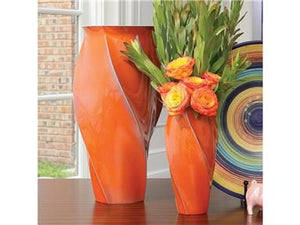Orange Twist Vase Available in 2 Sizes