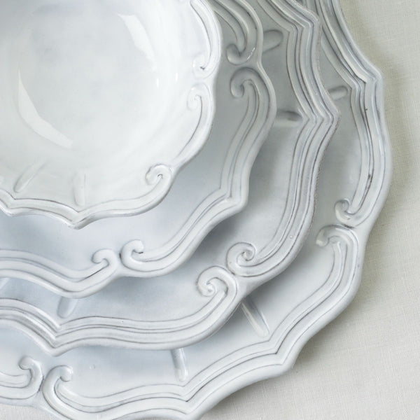 Incanto Baroque White Dinner Plate - Set of 4 , tableware - Vietri, Pezzo Bello
 - 6