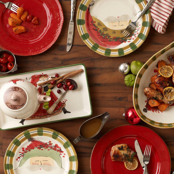 Old St. Nick Assorted Dinner Plates - Set of 4 Plates , Christmas - Vietri, Pezzo Bello
 - 2
