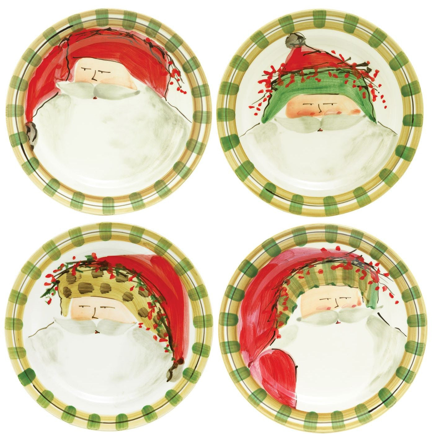 Old St. Nick Assorted Dinner Plates - Set of 4 Plates , Christmas - Vietri, Pezzo Bello
 - 1