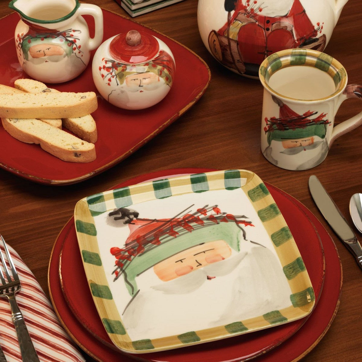 Vietri Old St. Nick Salad Plates - Thumbnail 5