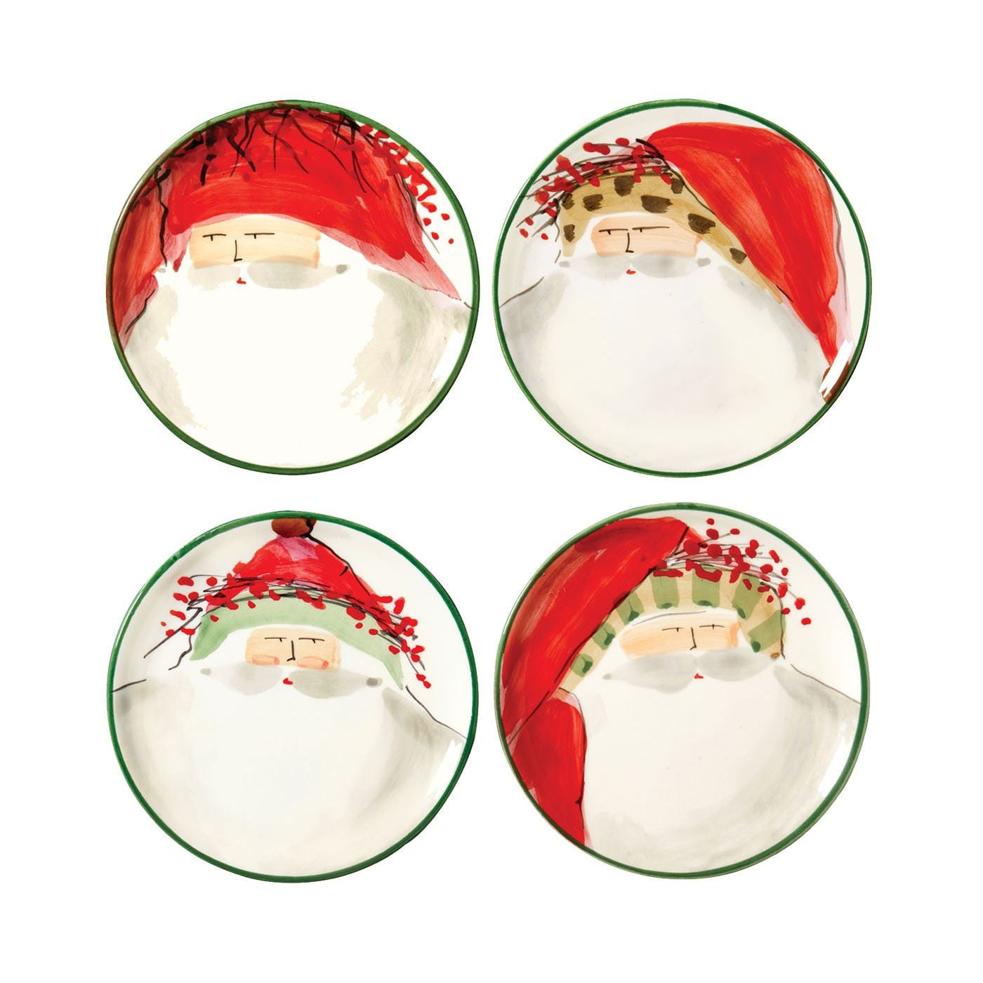 Old St. Nick Assorted Canape Plates - Set of 4 , Christmas - Vietri, Pezzo Bello
 - 1