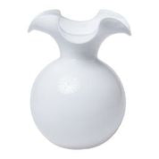 Hibiscus White Fluted Vase - Small, Medium and Large
